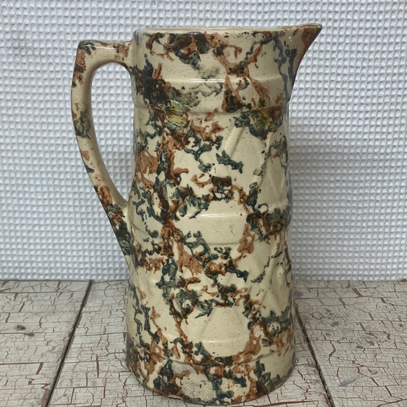 Other - Spongware stoneware pitcher